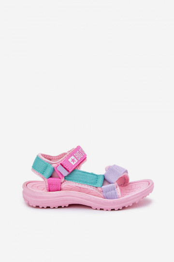sandálias Infantil com fixadores adesivos Big Star RR374519 cor rosa 2