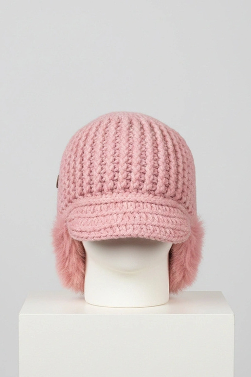 Gorro rosa com protetores de orelha Zora