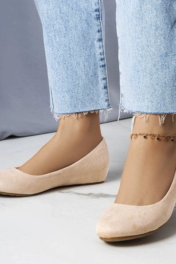 Sapatilhas de balé bege com...