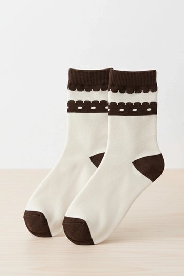 Meias arejadas quentes com...