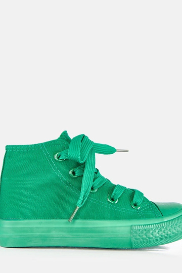 Tênis verdes infantis acima do tornozelo Laly