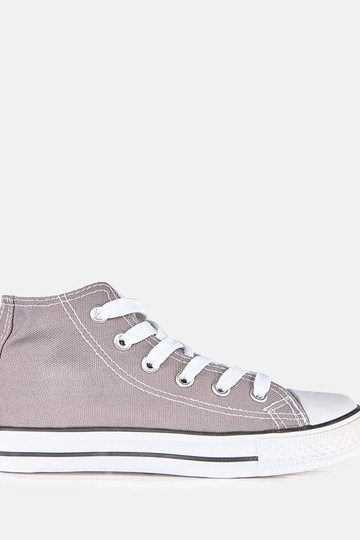 Tênis cinzas infantis acima... 2