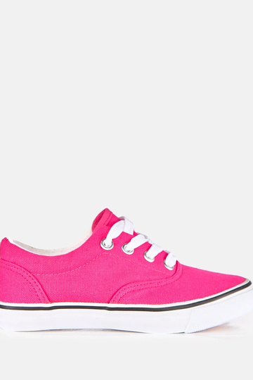 Tênis rosa infantis com cadarços Bollis 2
