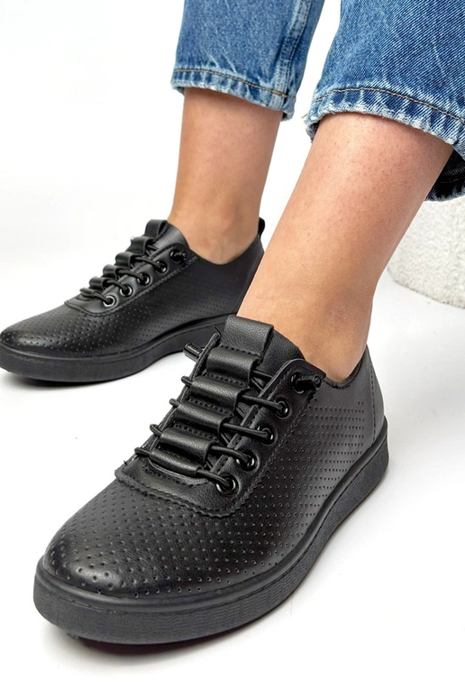 Tênis pretos com recortes Adèle