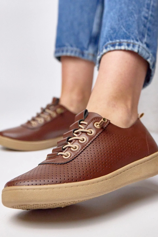 Tênis marrons com recortes Adèle