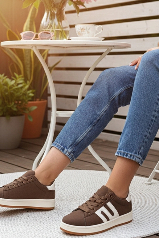 Tênis casuais marrons Delphine