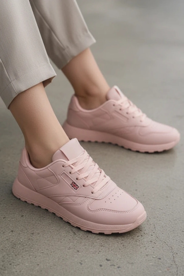 Tênis casuais rosa com plataforma Élise
