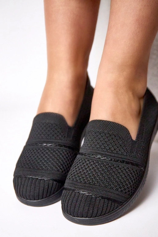 Tênis de tecido pretos slip-on Noémie