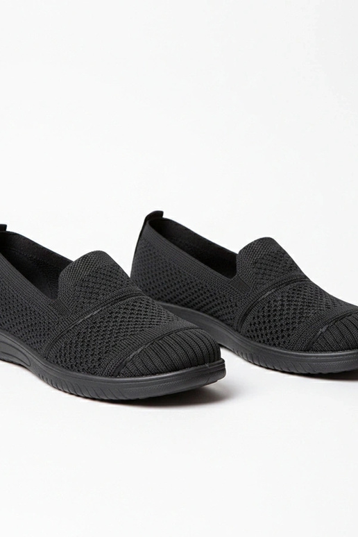 Tênis de tecido pretos slip-on Noémie