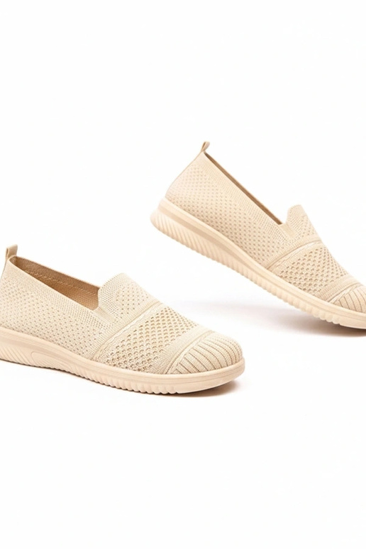 Tênis de tecido cor areia slip-on Noémie