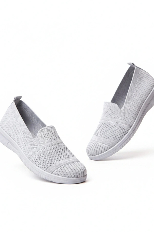 Tênis de tecido cinzas slip-on Noémie