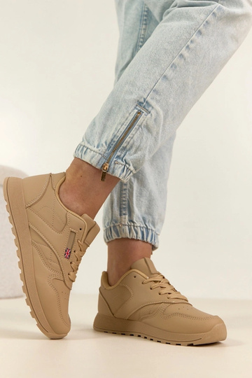 Tênis casuais cor areia com... 2