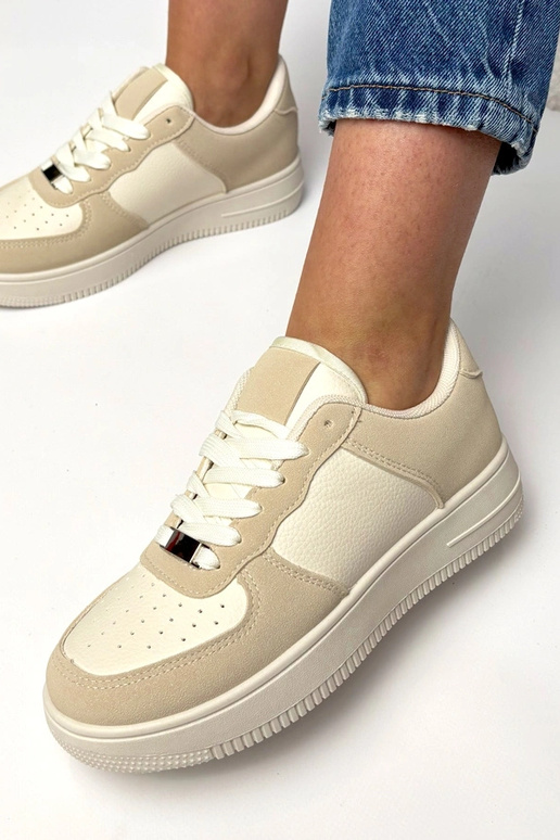 Tênis cor areia com plataforma Brigitte