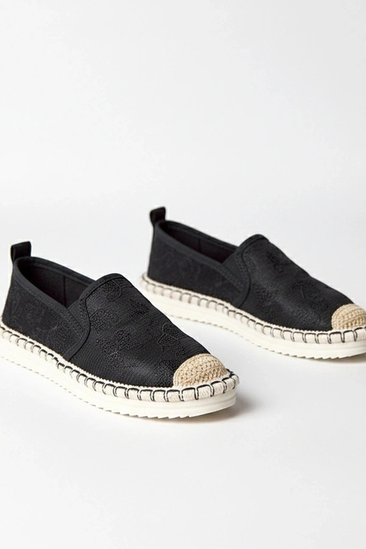 Espadrilhas pretas com brilho Lucie