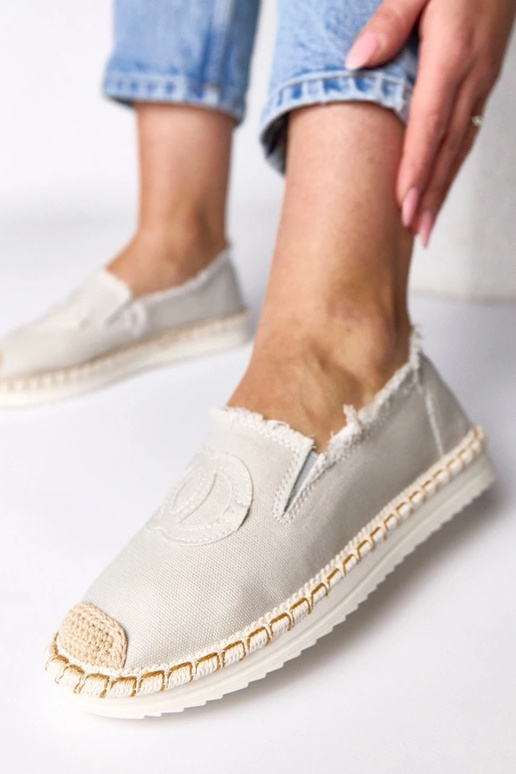 Espadrilhas cinzas com sola de...