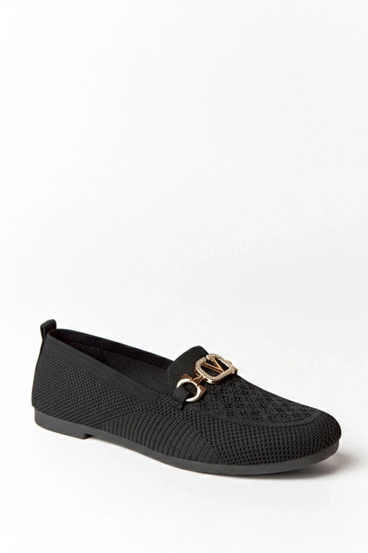 Mocassins de tecido pretos com...