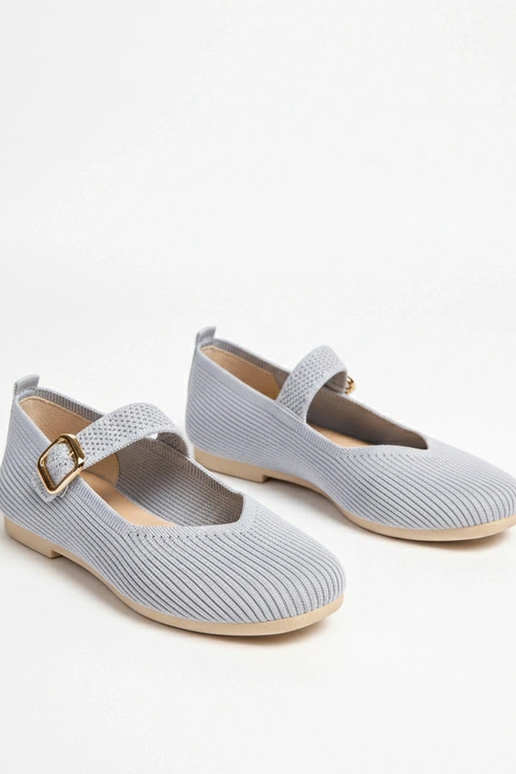 Sapatilhas de tecido cinza com tira...