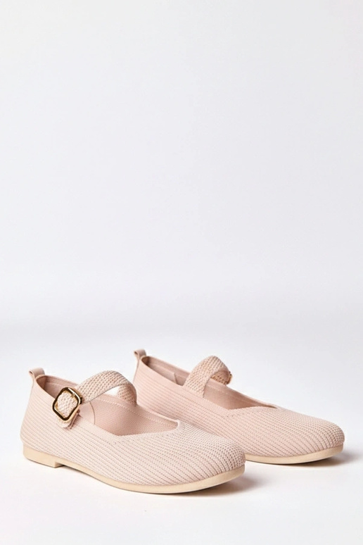 Sapatilhas de tecido rosa com tira...