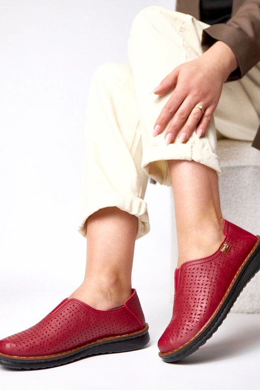 Meias botas vinho com recortes Rosa