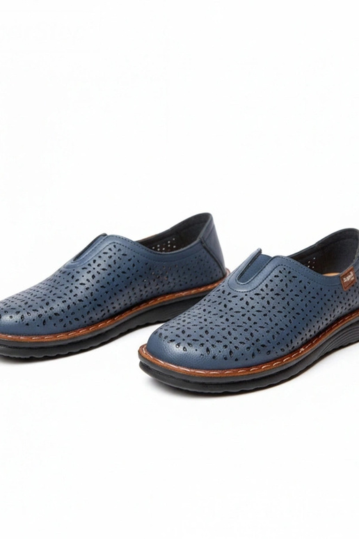 Meias botas azuis escuras com...