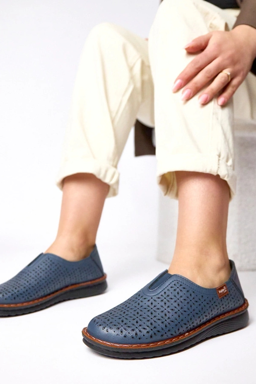 Meias botas azuis escuras com...