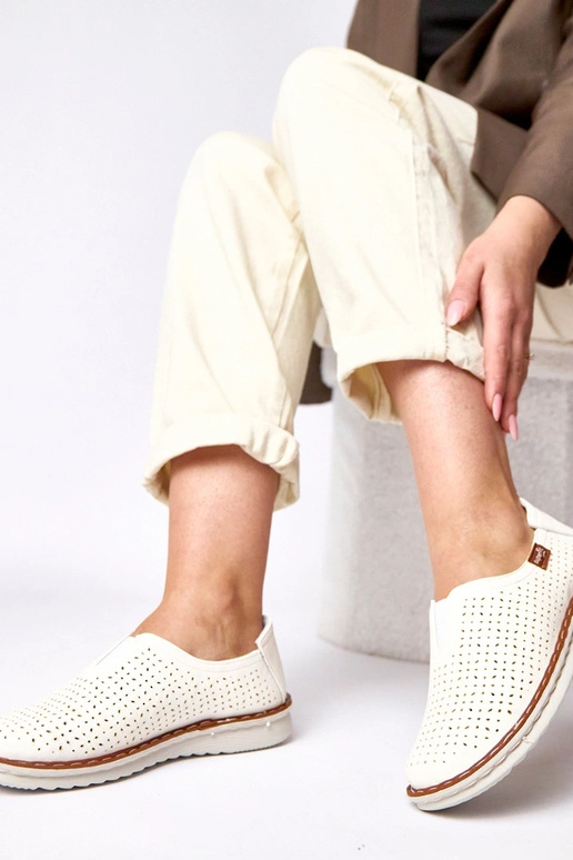 Meias botas brancas com recortes Rosa