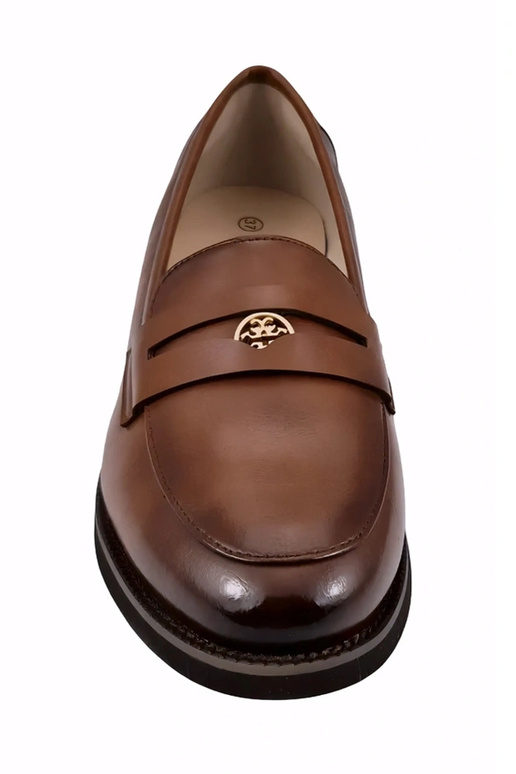 Mocassins marrons de couro com decoração Cambell
