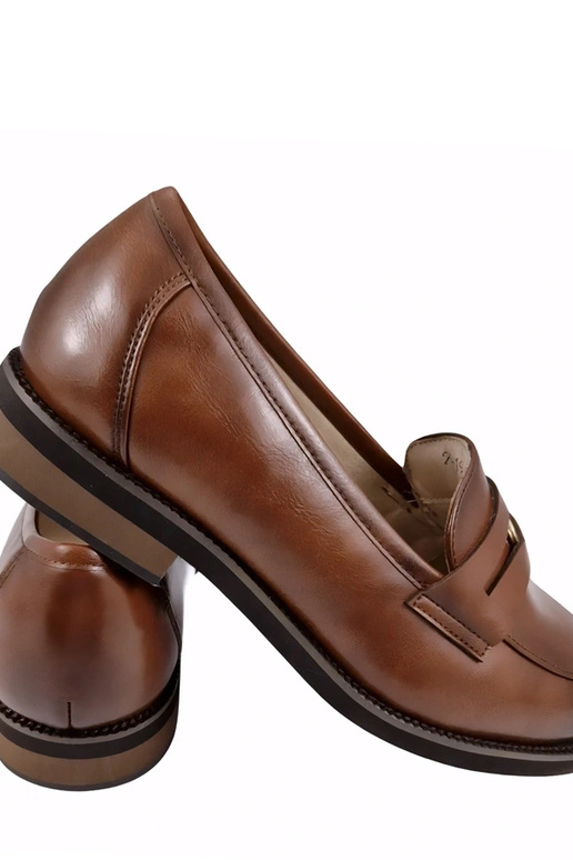 Mocassins marrons de couro com decoração Cambell