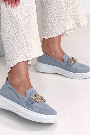 Tênis de tecido cinzas com fivela Catherine 2