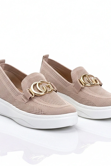 Tênis de tecido rosa com fivela Catherine