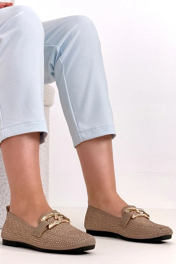 Mocassins marrons decorados com zircônias Penelope
