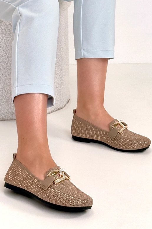 Mocassins marrons decorados com...