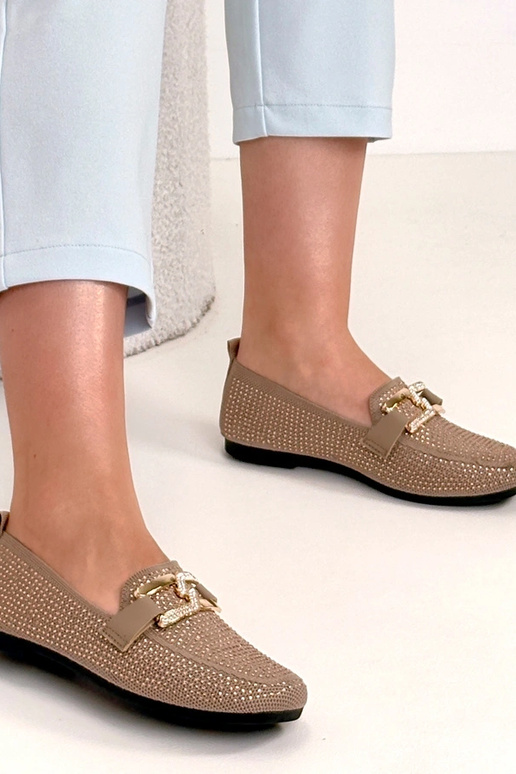 Mocassins marrons decorados com...