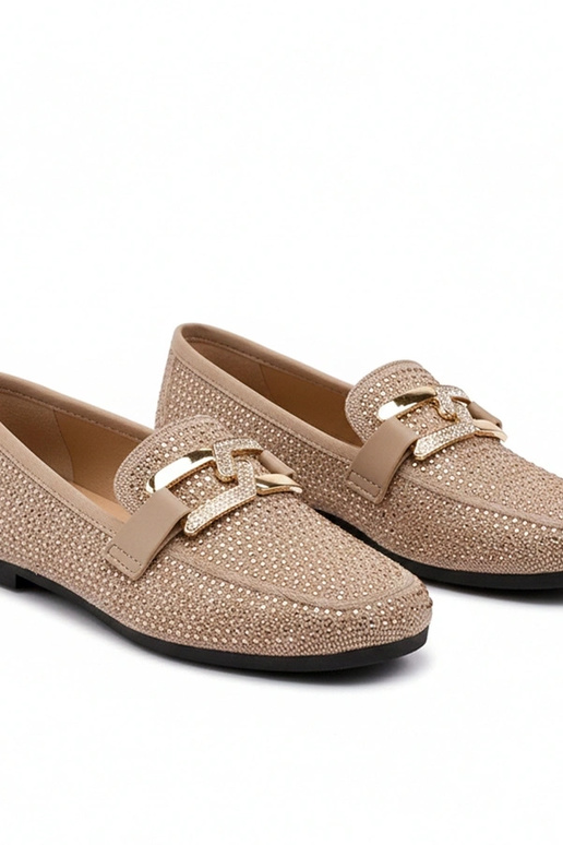 Mocassins marrons decorados com...