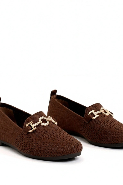 Mocassins de tecido marrons com...