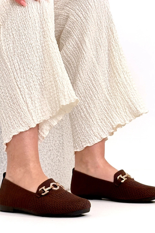 Mocassins de tecido marrons com...