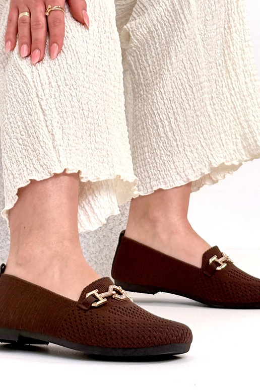 Mocassins de tecido marrons com...