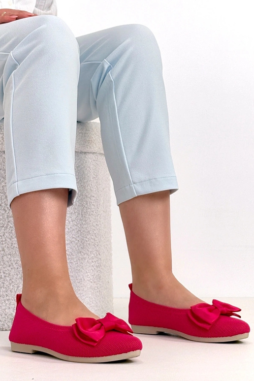 Bailarinas de pele rosas com laço...