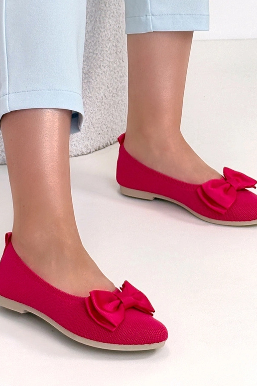 Bailarinas de pele rosas com laço...