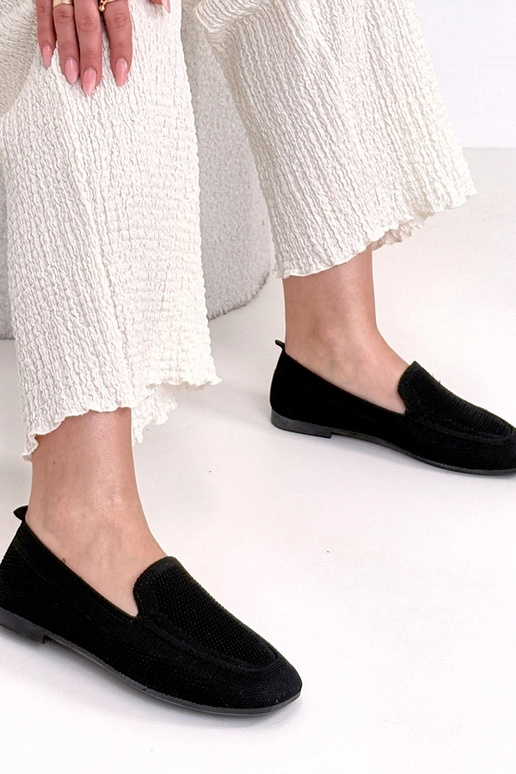 Mocassins pretos de tecido Addison