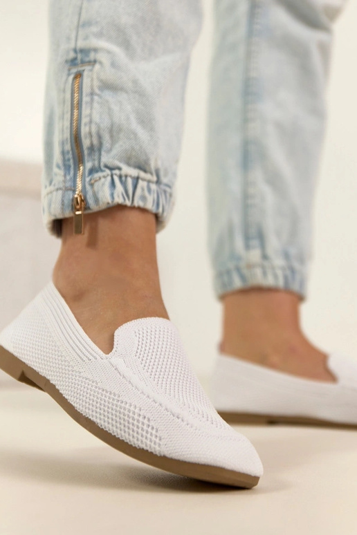 Mocassins brancos de tecido Addison