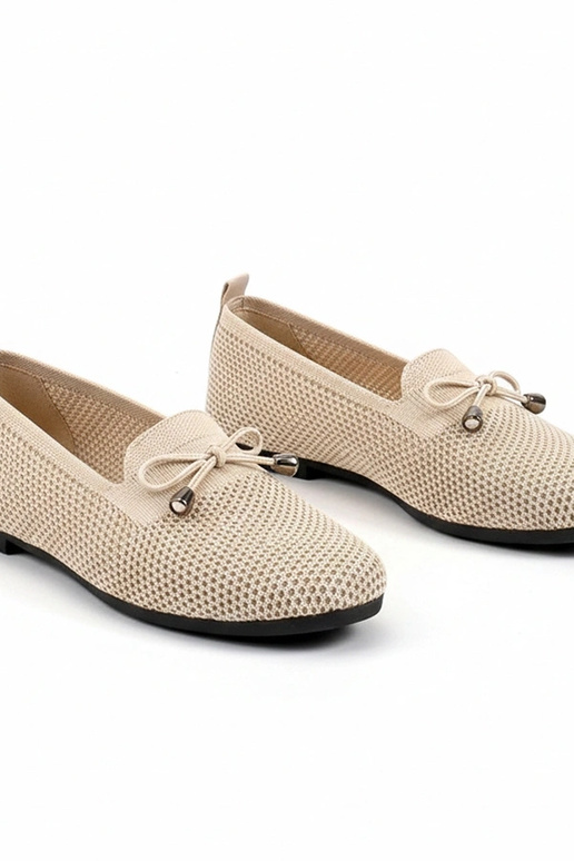 Mocassins de tecido na cor areia com...