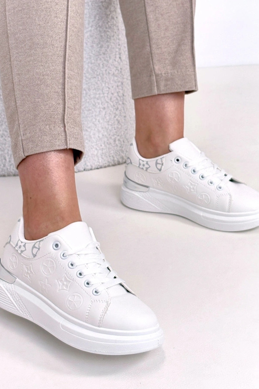 Tênis brancos com cadarço Peyton