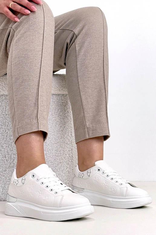 Tênis brancos com cadarço Peyton