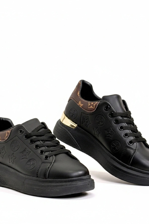 Tênis pretos com cadarço Peyton