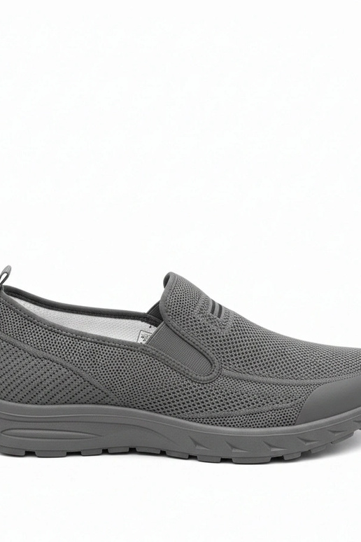 Tênis masculinos cinzas sem cadarço...