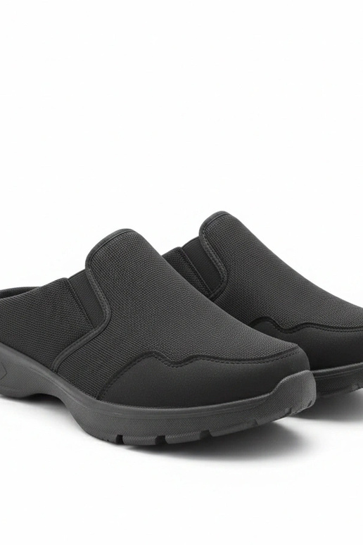 Tênis masculinos pretos baixos sem...