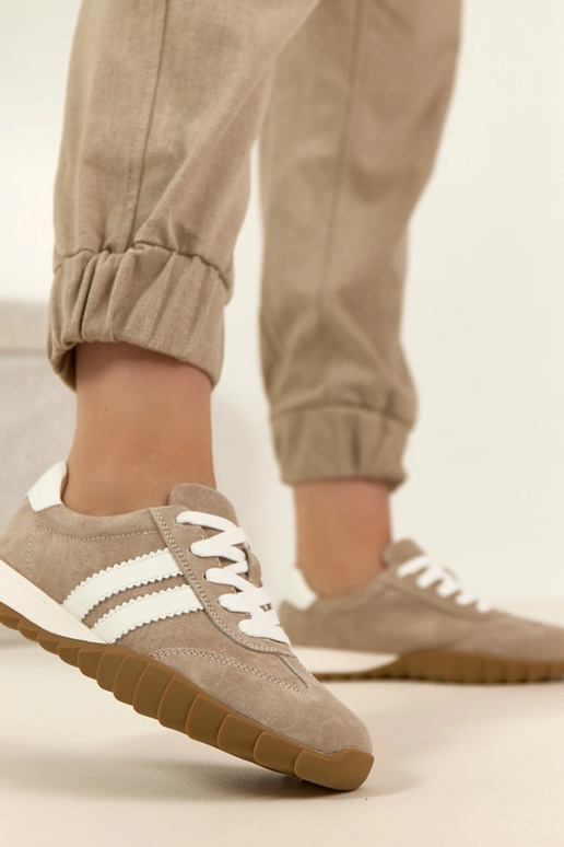 Tênis de couro bege Filippo