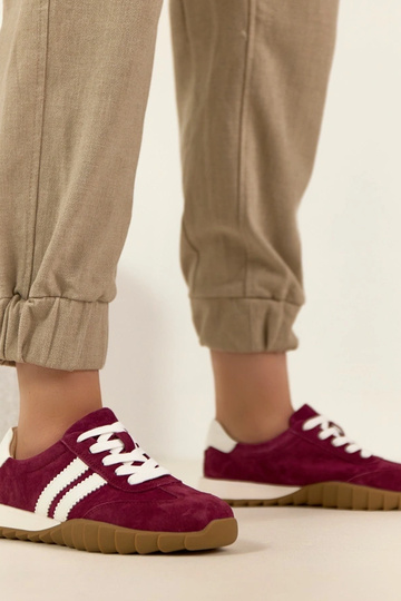 Tênis de couro bordô Filippo