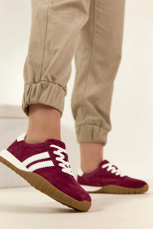 Tênis de couro bordô Filippo